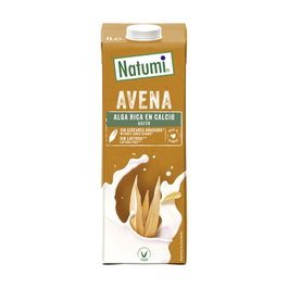 Natumi Bebida de Avena y Algas 1L (antes Calcio) - Leche vegetal rica en calcio