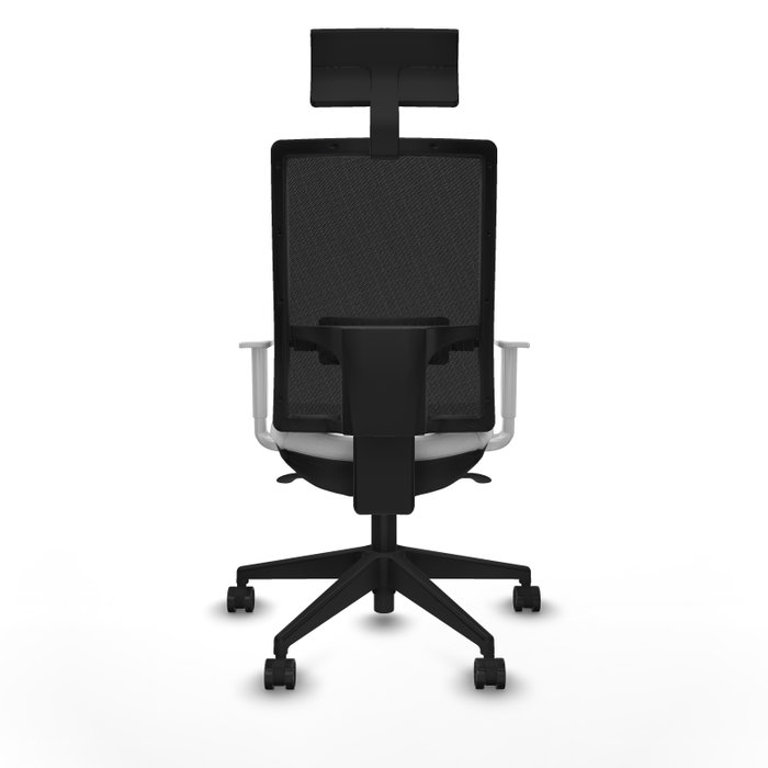 PIQUERAS Y CRESPO Silla de oficina Horna con mecanismo Sincro, Blanco y Negro