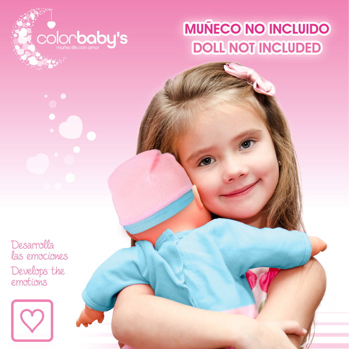 Colorbaby's Set de Accesorios de Bebé con Bañera Rosa y Azul