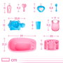 Colorbaby's Set de Accesorios de Bebé con Bañera Rosa y Azul