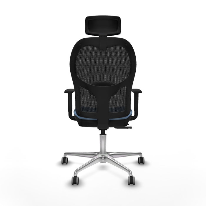 PIQUERAS Y CRESPO Silla de oficina Jorquera con mecanismo Sincro/Traslack Azul cielo y Negro
