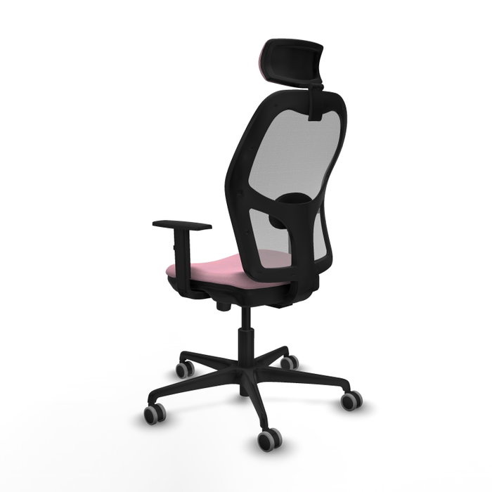 PIQUERAS Y CRESPO Silla de oficina Jorquera Rosa y Gris con Mecanismo Sincro/Traslack