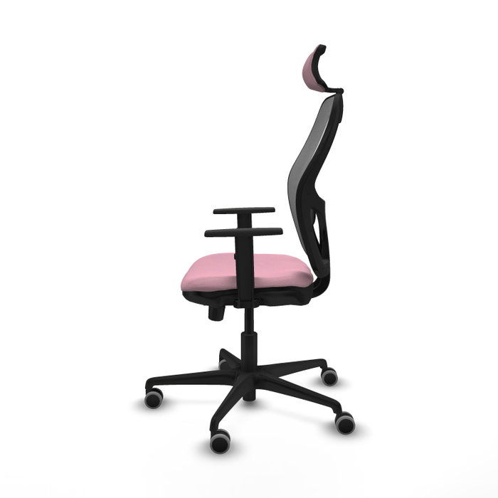 PIQUERAS Y CRESPO Silla de oficina Jorquera Rosa y Gris con Mecanismo Sincro/Traslack