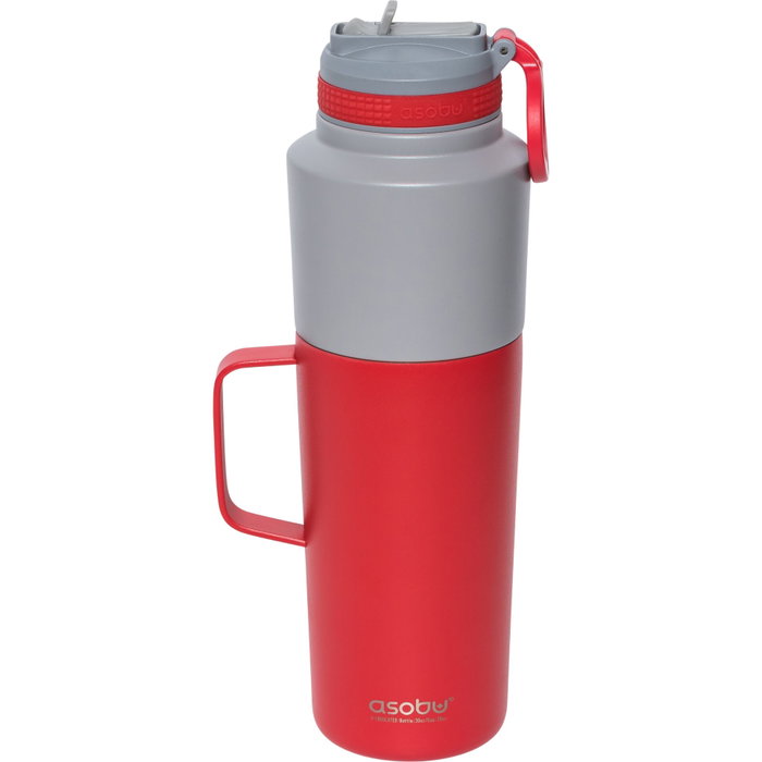 Asobu Twin Pack Botella con Taza Roja 0,9 L + 0,6 L Asobu Twin Pack Botella con Taza Roja 0,9 L + 0,6 L