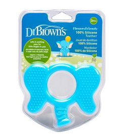 DR. BROWN'S Mordedor Refrigerable Flexees Friend para Bebés +3 Meses, 1 Unidad, Azul