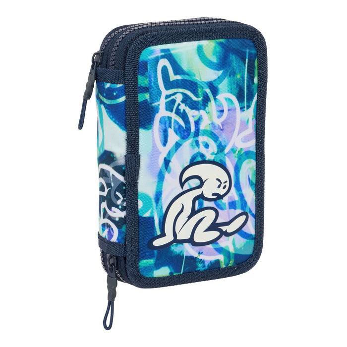 Estuche Escolar con Accesorios El Niño Kook Azul marino 12,5 x 19,5 x 4 cm 29 Piezas