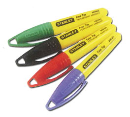 STANLEY Marcador Mini Punta Fina Pack de 4 Colores