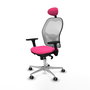 PIQUERAS Y CRESPO Silla de oficina Jorquera Rosa y Blanco