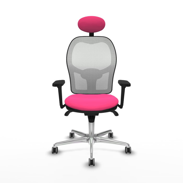PIQUERAS Y CRESPO Silla de oficina Jorquera Rosa y Blanco
