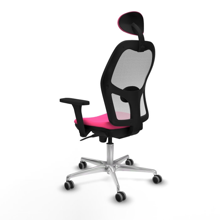 PIQUERAS Y CRESPO Silla de oficina Jorquera Rosa y Blanco