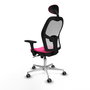 PIQUERAS Y CRESPO Silla de oficina Jorquera Rosa y Blanco