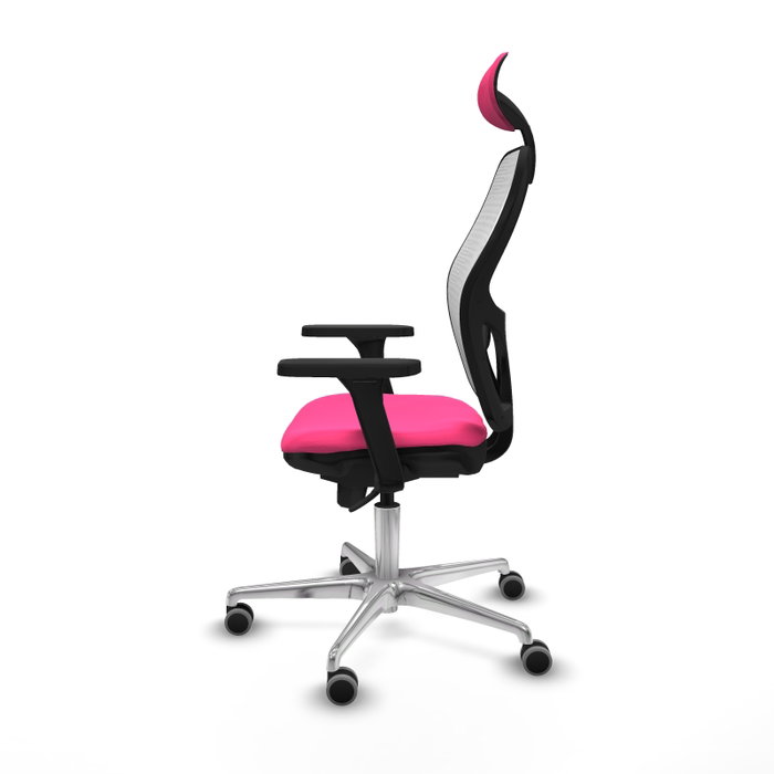 PIQUERAS Y CRESPO Silla de oficina Jorquera Rosa y Blanco