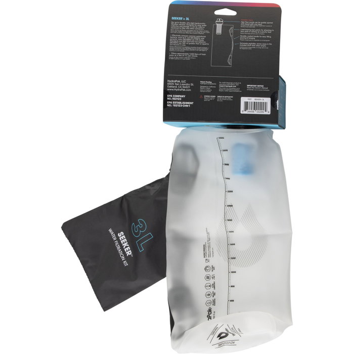 HydraPak Seeker Bolsa de Agua 3L con Filtro Transparente