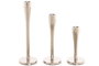 DKD Home Decor Candelabro Moderno Plateado Aluminio 7.5 x 25 x 7.5 cm Set de 3