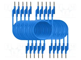 PEAKTECH Cable de prueba individual azul con enchufe de banana 4mm