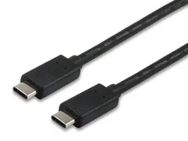 Equip Cable USB Tipo C Macho a Macho (1m) Gen2, 10G, 3A Negro