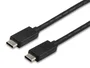 Equip Cable USB Tipo C Macho a Macho (1m) Gen2, 10G, 3A Negro