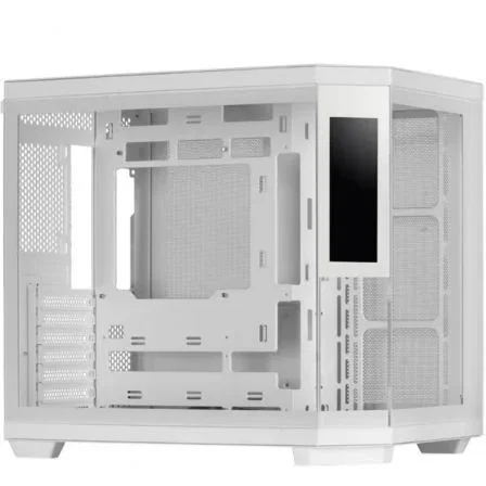 Mars Gaming Caja Gaming Semitorre MC-3TCORELCD Blanca con Pantalla IPS de 7.2', Triple Cristal Templado, ATX