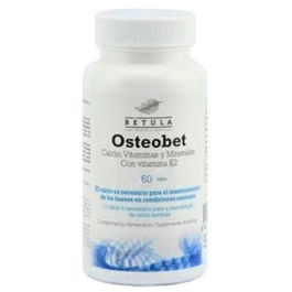 BETULA Osteobet 60 Comp. Calcio, Vitamina D y K, Magnesio, Zinc y Manganeso para Huesos Sanos