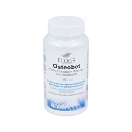 BETULA Osteobet 60 Comp. Calcio, Vitamina D y K, Magnesio, Zinc y Manganeso para Huesos Sanos