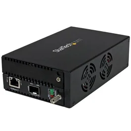 StarTech.com Conversor de Medios Ethernet de Cobre a Fibra de 10 Gigabits Gestionado con SFP+ Abierto