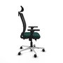 PIQUERAS Y CRESPO Silla de oficina Haches Verde botella y Negro