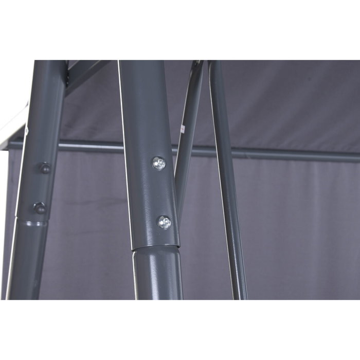 Banco Home ESPRIT Marrón Gris oscuro Acero Polywood 215 X 120 X 180 CM