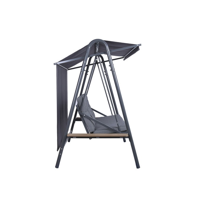 Banco Home ESPRIT Marrón Gris oscuro Acero Polywood 215 X 120 X 180 CM