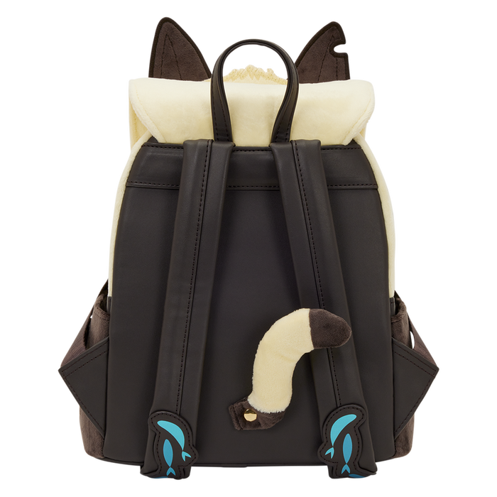 LOUNGEFLY Mochila pequeña Disney Pixar Luca Machiavelli 26.6 cm de piel sintética con apliques y bordados