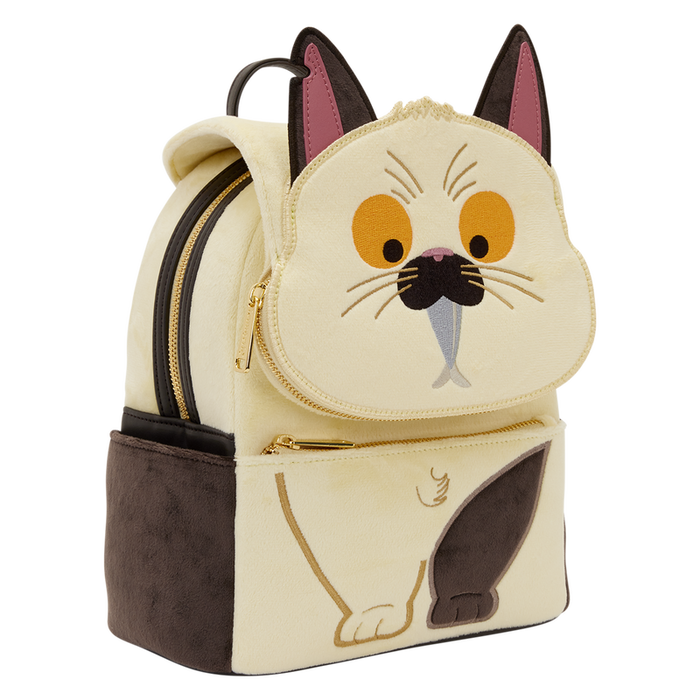 LOUNGEFLY Mochila pequeña Disney Pixar Luca Machiavelli 26.6 cm de piel sintética con apliques y bordados