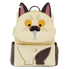 LOUNGEFLY Mochila pequeña Disney Pixar Luca Machiavelli 26.6 cm de piel sintética con apliques y bordados