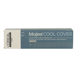 L'Oréal Majirel Cool Cover 7.1 Tinte Permanente Rubio Medio Ceniza 60 ml - Reflejos Fríos, Cobertura Profesional