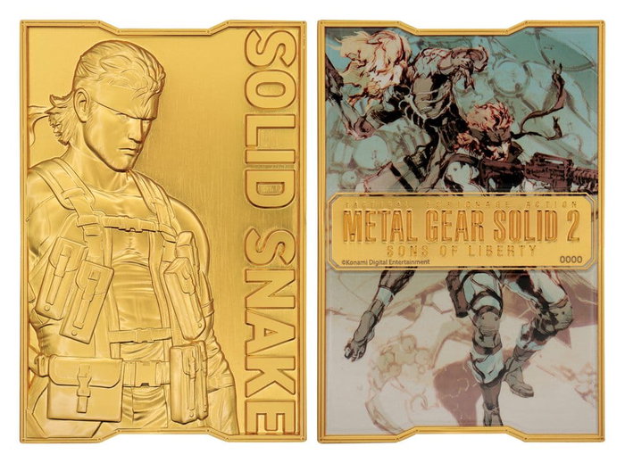 FaNaTtik Metal Gear Solid 2 Lingote Snake 24k Gold Plated Limited Edition
