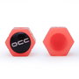 Occ Sport Tapones para Válvula OCCLEV001, Efecto LED Fluorescente Rojo, ABS, Pack de 4 Unidades, 3 x 1.5 cm, Protector Decorativo para Ruedas de Coche