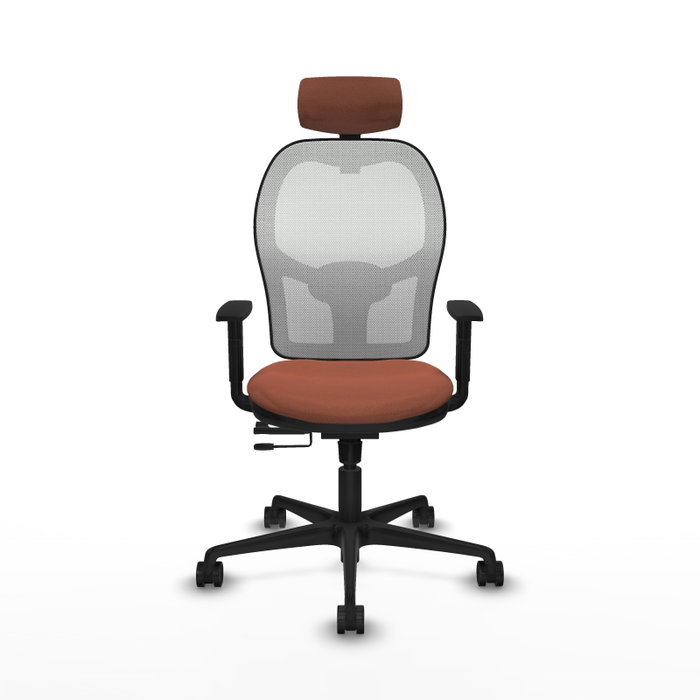 PIQUERAS Y CRESPO Silla de oficina Jorquera con Mecanismo Sincro/Traslack, Marrón y Blanco PIQUERAS Y CRESPO Silla de oficina Jorquera con Mecanismo Sincro/Traslack, Marrón y Blanco
