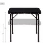 Aktive Mesa plegable camping pequeña ajustable en altura negra con red