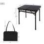 Aktive Mesa plegable camping pequeña ajustable en altura negra con red
