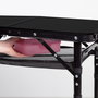 Aktive Mesa plegable camping pequeña ajustable en altura negra con red