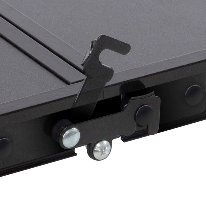 Aktive Mesa plegable camping pequeña ajustable en altura negra con red Aktive Mesa plegable camping pequeña ajustable en altura negra con red