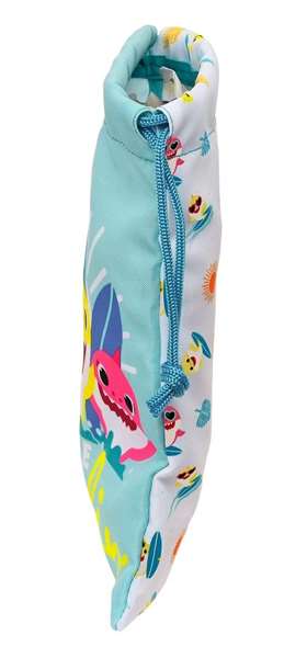 Bolsito de Merienda Baby Shark Surfing Azul Blanco PVC 20 x 25 x 1 cm Saco