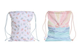 DKD Home Decor Mochila Impermeable Nylon y Poliéster Multicolor y Rosa