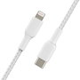 Belkin Boost Charge Cable USB-C a Lightning Trenzado 1m Blanco