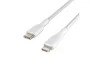 Belkin Boost Charge Cable USB-C a Lightning Trenzado 1m Blanco