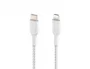 Belkin Boost Charge Cable USB-C a Lightning Trenzado 1m Blanco