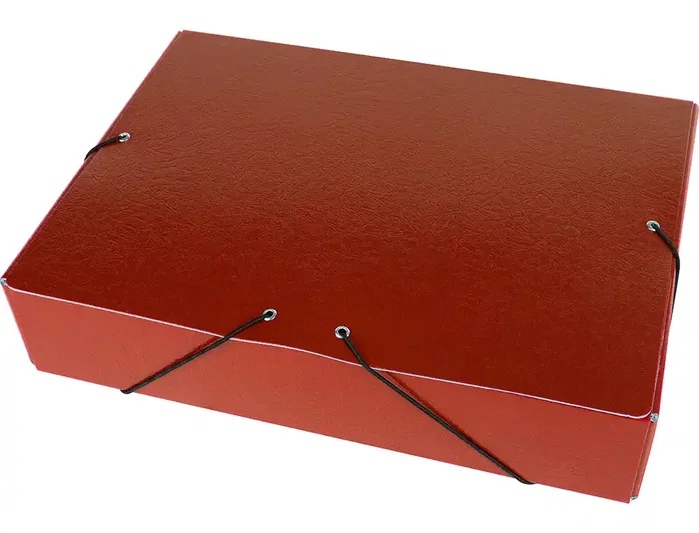 Liderpapel Carpeta para proyectos lomo 70mm cartón gofrado roja
