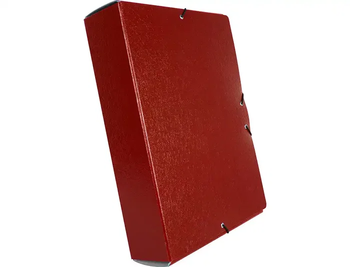 Liderpapel Carpeta para proyectos lomo 70mm cartón gofrado roja