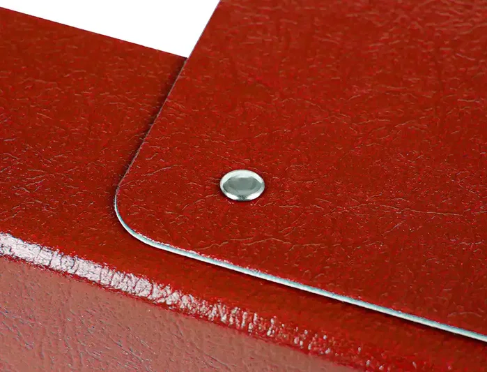 Liderpapel Carpeta para proyectos lomo 70mm cartón gofrado roja