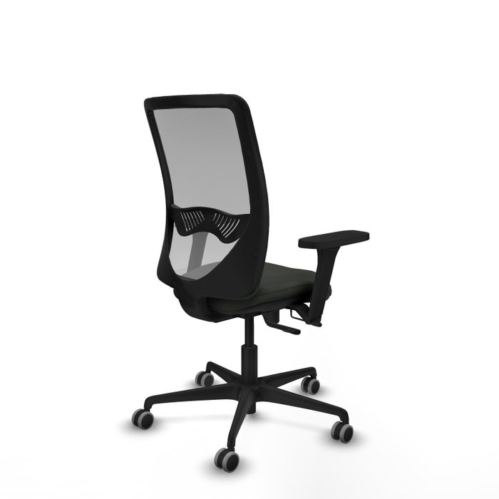 PIQUERAS Y CRESPO Silla de oficina Zulema con mecanismo Sincro/Traslack, Tela Negra y Malla Gris