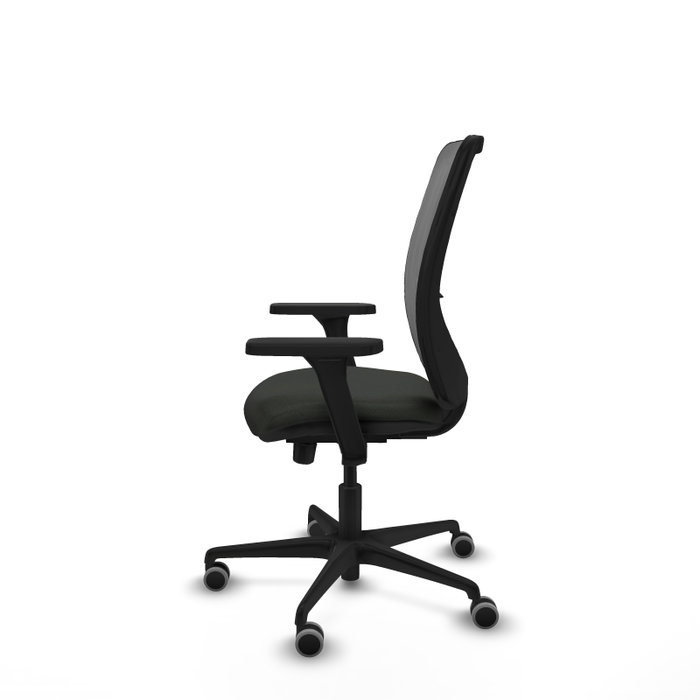 PIQUERAS Y CRESPO Silla de oficina Zulema con mecanismo Sincro/Traslack, Tela Negra y Malla Gris