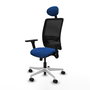 PIQUERAS Y CRESPO Silla de oficina Zulema con mecanismo Sincro, Azul y Negro